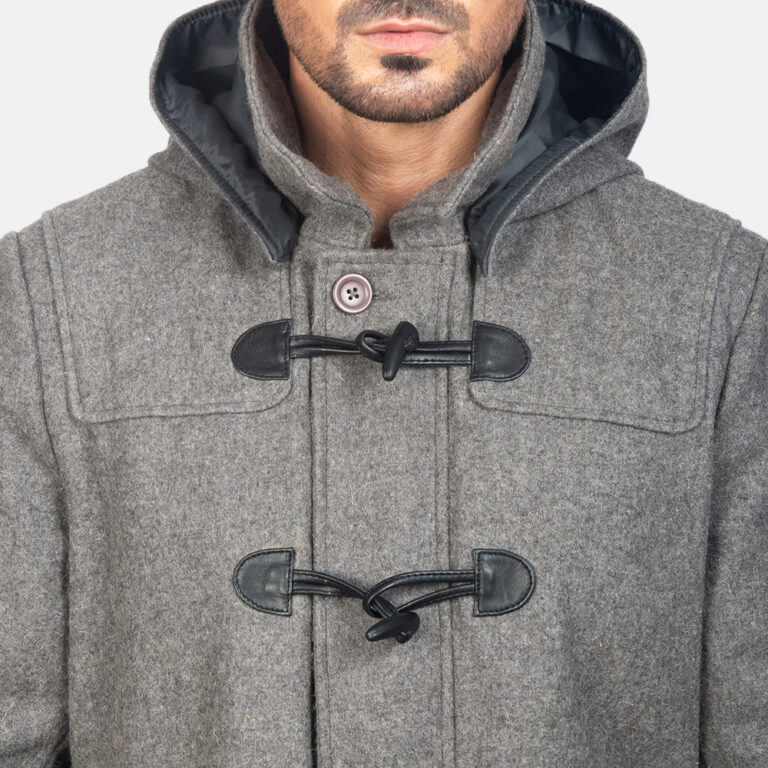 Mens Duffle Grey Wool Coat0979-9-1599202181042